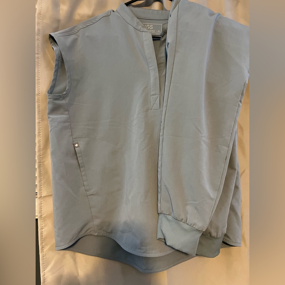 Figs Women's Sleeveless Top in Light Blue